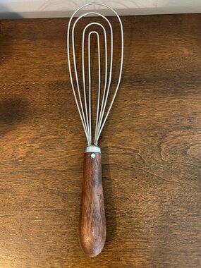 Vintage Kitchen Whisk Spatula with Wood Handle 11.5" Read Description for Info